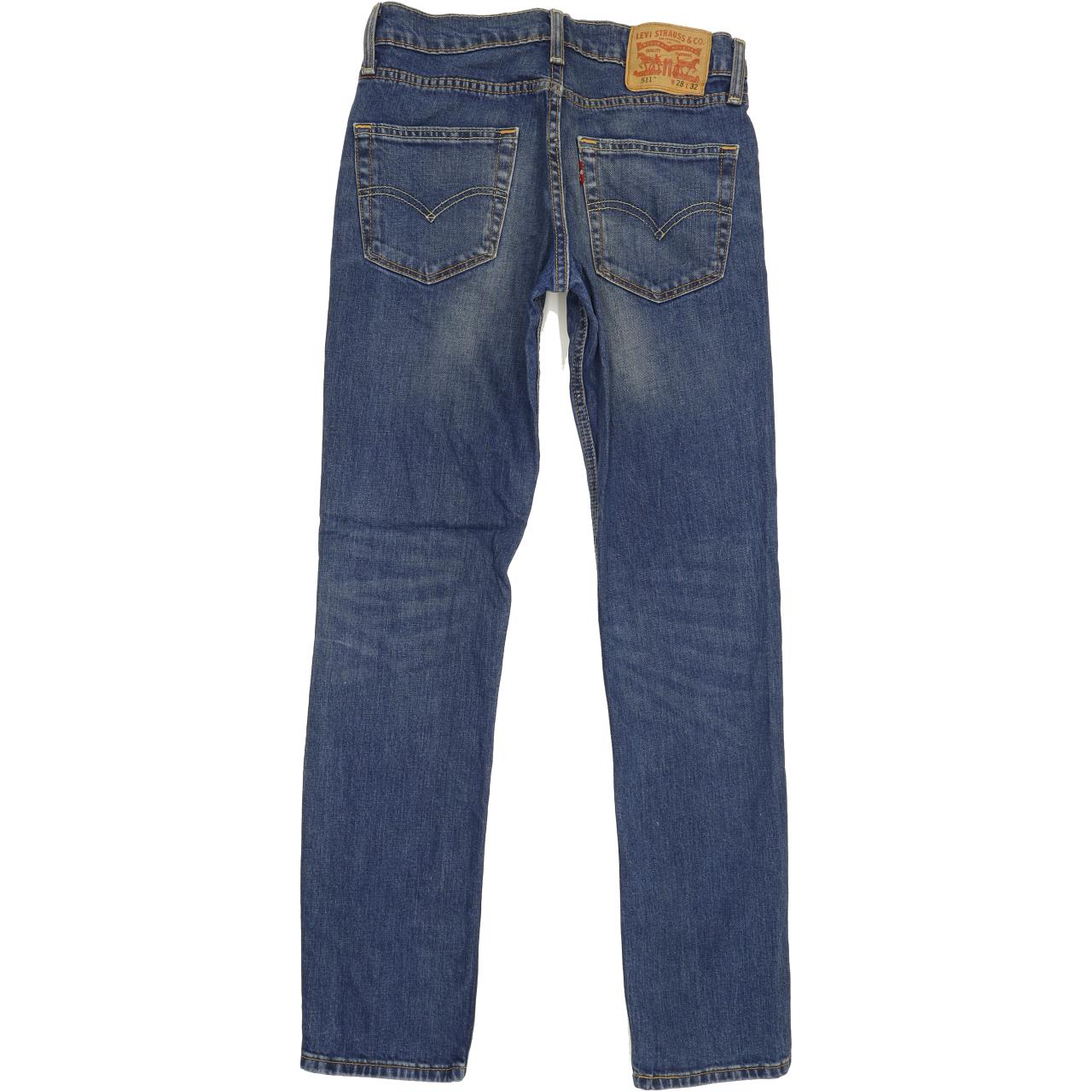 Levi's 511 Men Blue Straight Slim Jeans W28 L31