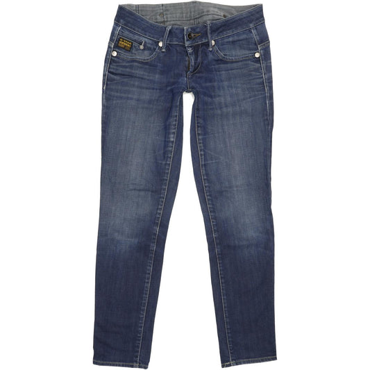 G-Star Midge Women Blue Straight Slim Stretch Jeans W28 L29