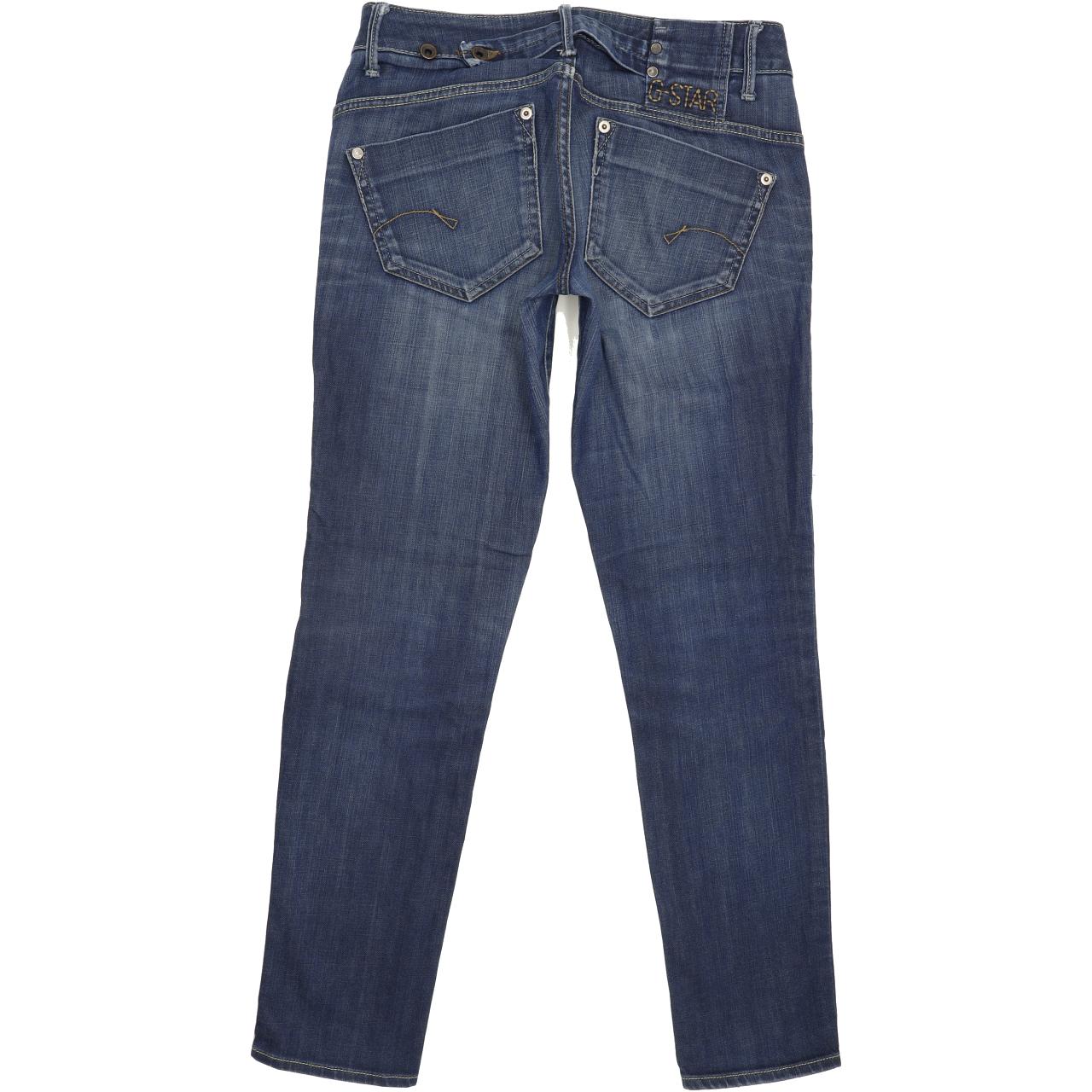 G-Star Midge Women Blue Straight Slim Stretch Jeans W28 L29