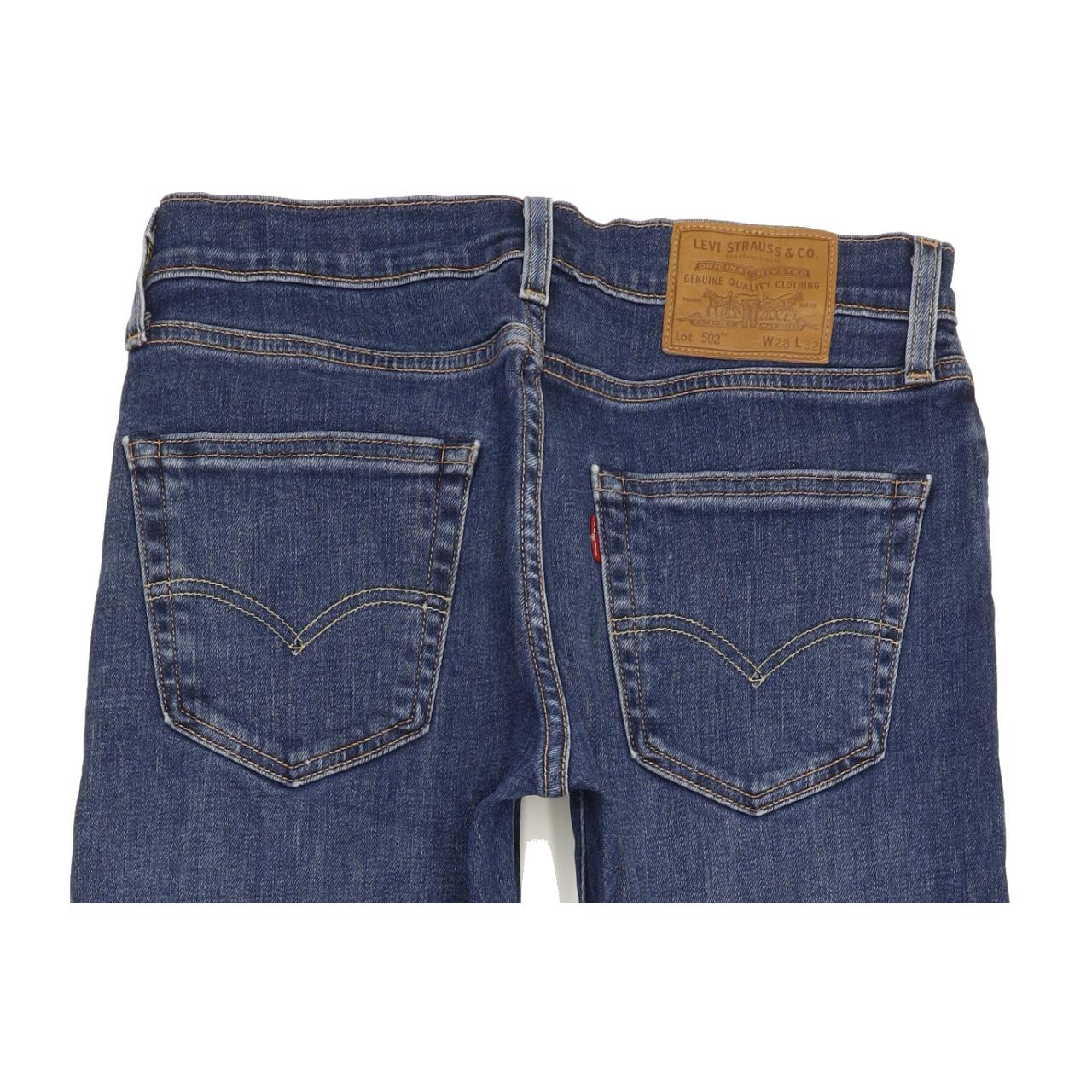 Levi's 502 Men Blue Tapered Regular Stretch Jeans W28 L31