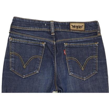 Levi's 471 Women Blue Straight Slim Stretch Jeans W31 L29