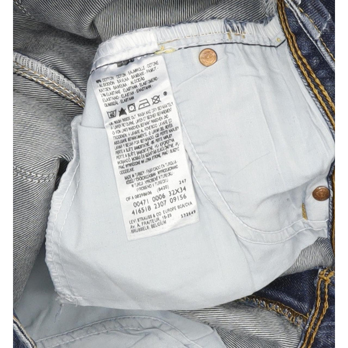 Levi's 471 Women Blue Straight Slim Stretch Jeans W31 L29