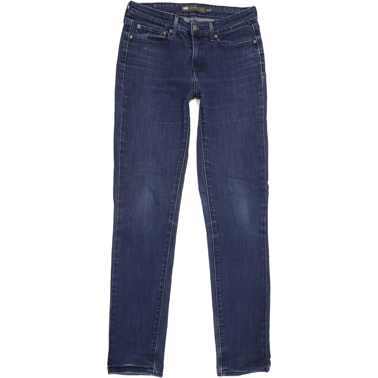 Levi's Demi Curve Women Blue Straight Slim Stretch Jeans W28 L32