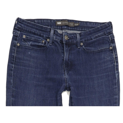 Levi's Demi Curve Women Blue Straight Slim Stretch Jeans W28 L32