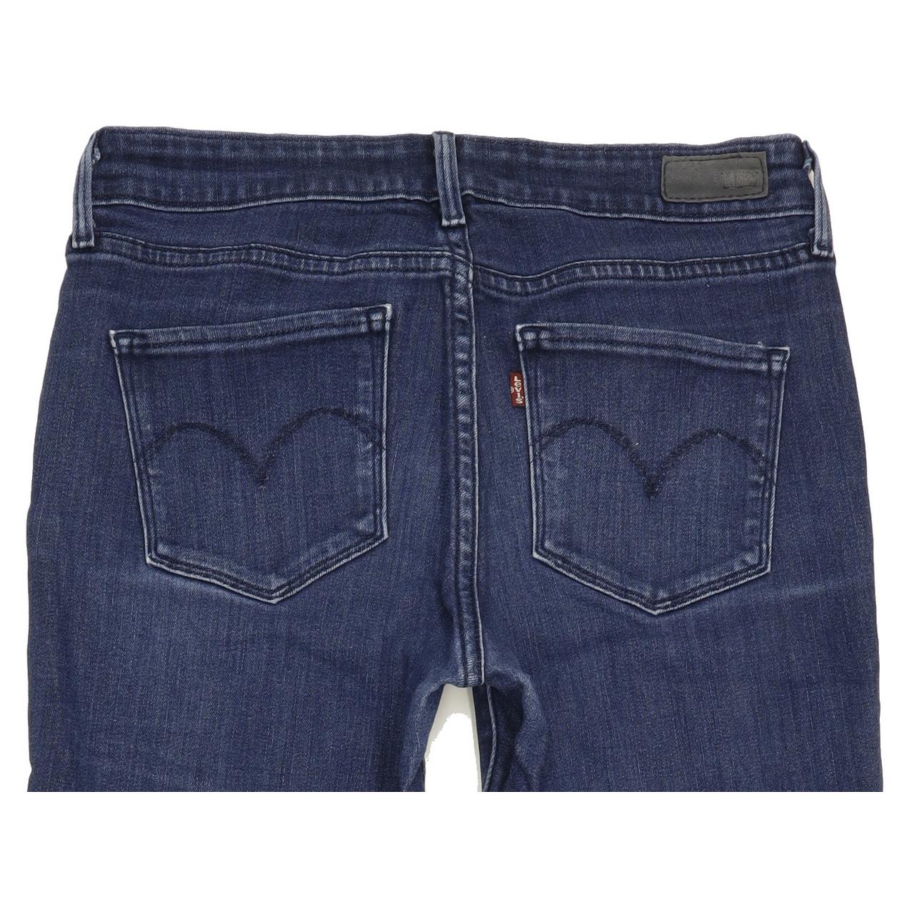 Levi's Demi Curve Women Blue Straight Slim Stretch Jeans W28 L32