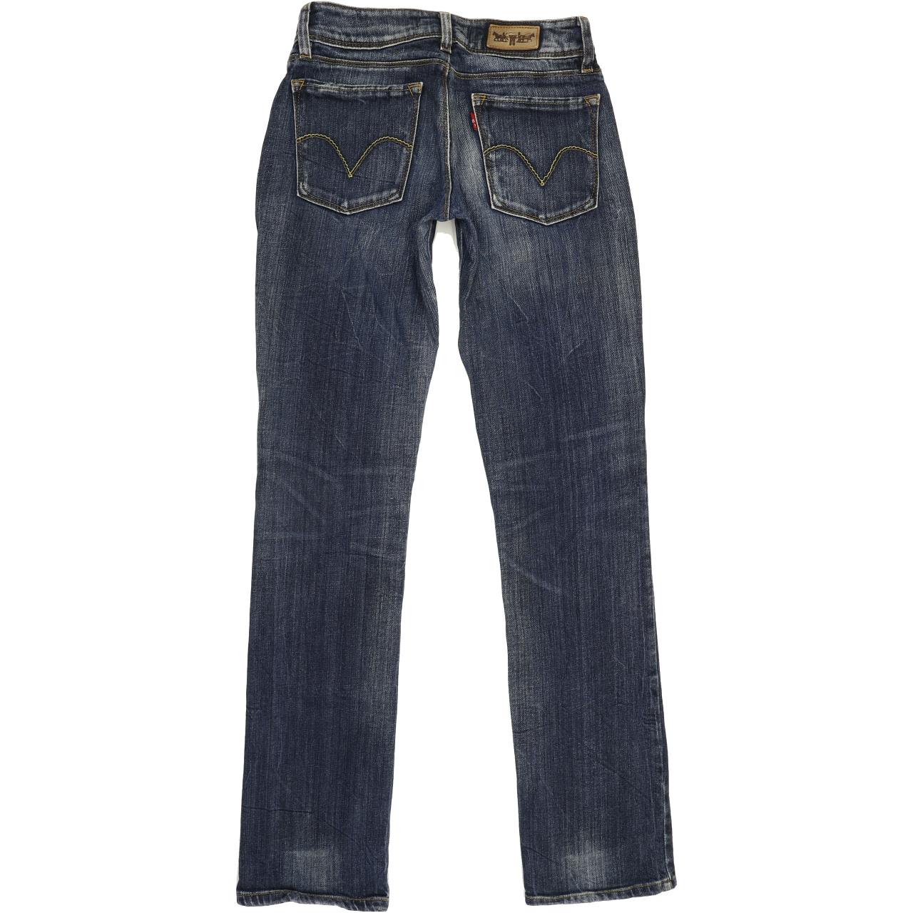 Levi's 470 Women Blue Straight Slim Stretch Jeans W27 L33