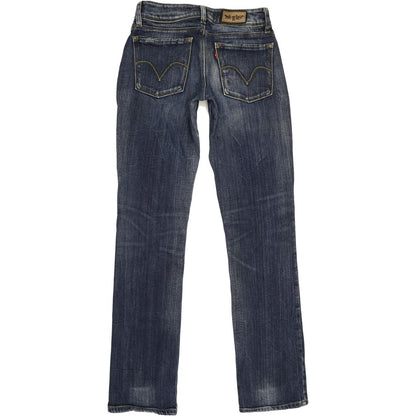 Levi's 470 Women Blue Straight Slim Stretch Jeans W27 L33
