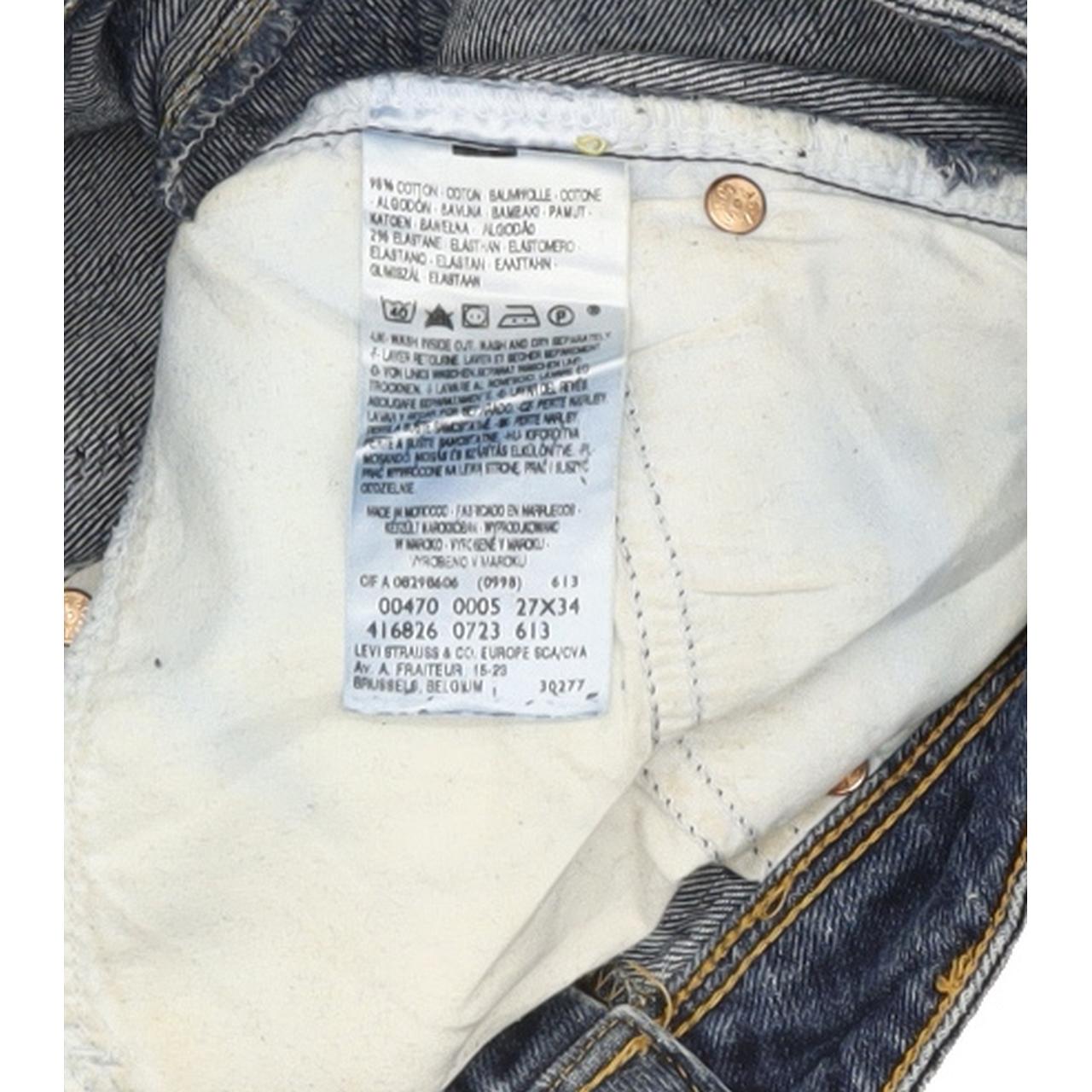 Levi's 470 Women Blue Straight Slim Stretch Jeans W27 L33