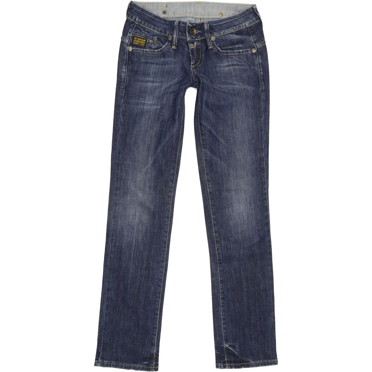 G-Star Midge Women Blue Straight Slim Stretch Jeans W26 L31
