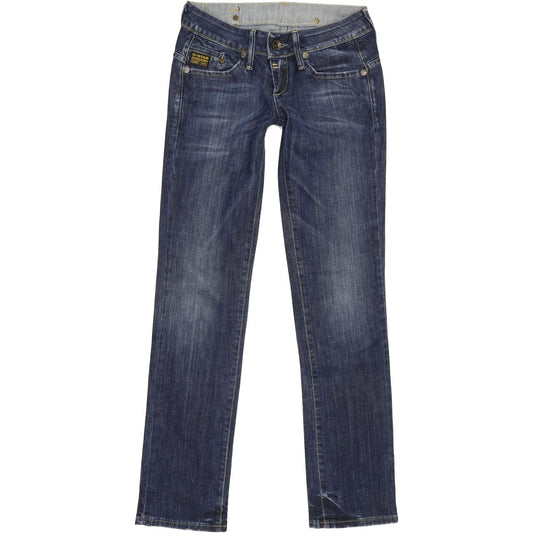 G-Star Midge Women Blue Straight Slim Stretch Jeans W26 L31