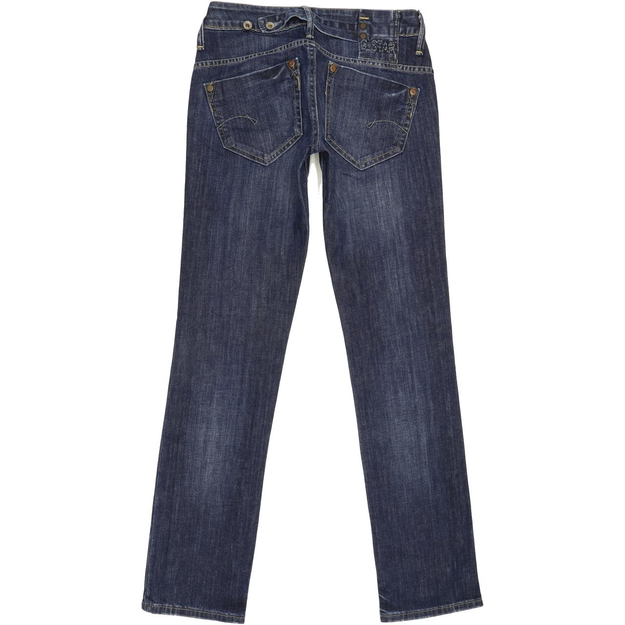 G-Star Midge Women Blue Straight Slim Stretch Jeans W26 L31
