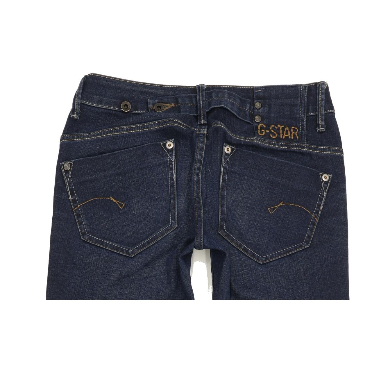 G-Star Midge Women Blue Straight Slim Stretch Jeans W26 L32