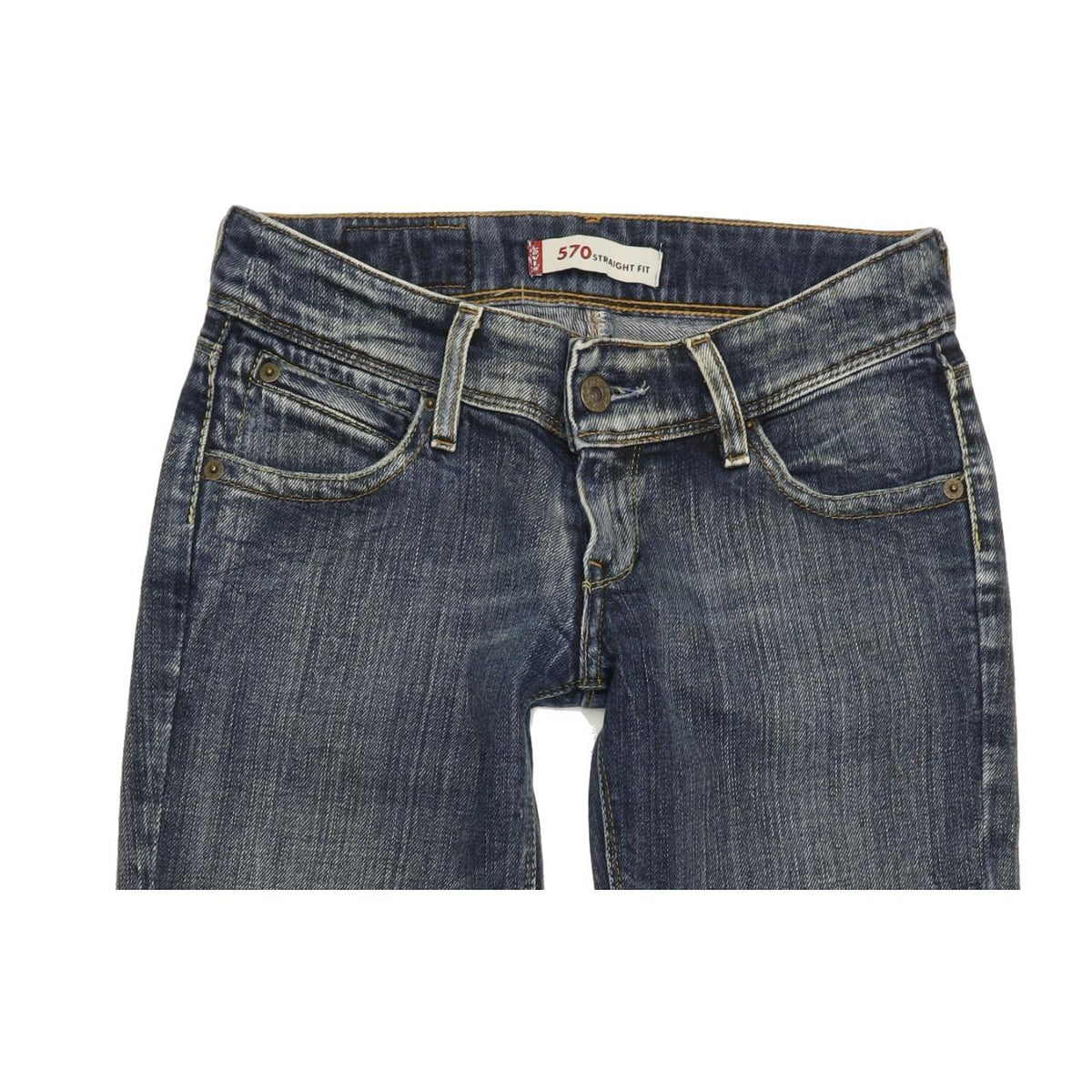Levi's 570 Women Blue Straight Slim Stretch Jeans W26 L29