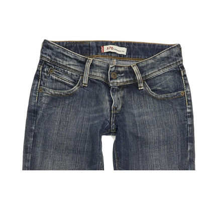 Levi's 570 Women Blue Straight Slim Stretch Jeans W26 L29