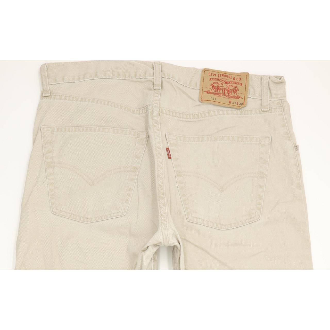 Levi's 551 Men Beige Straight Regular Jeans W33 L35