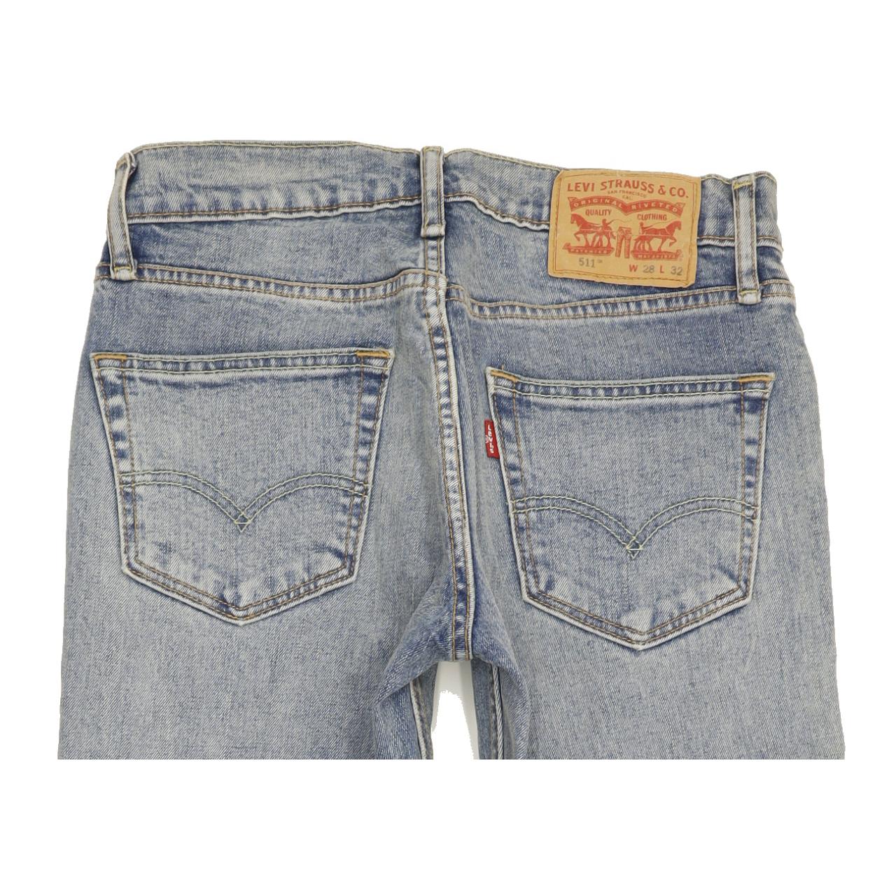 Levi's 511 Men Blue Straight Slim Stretch Jeans W28 L32