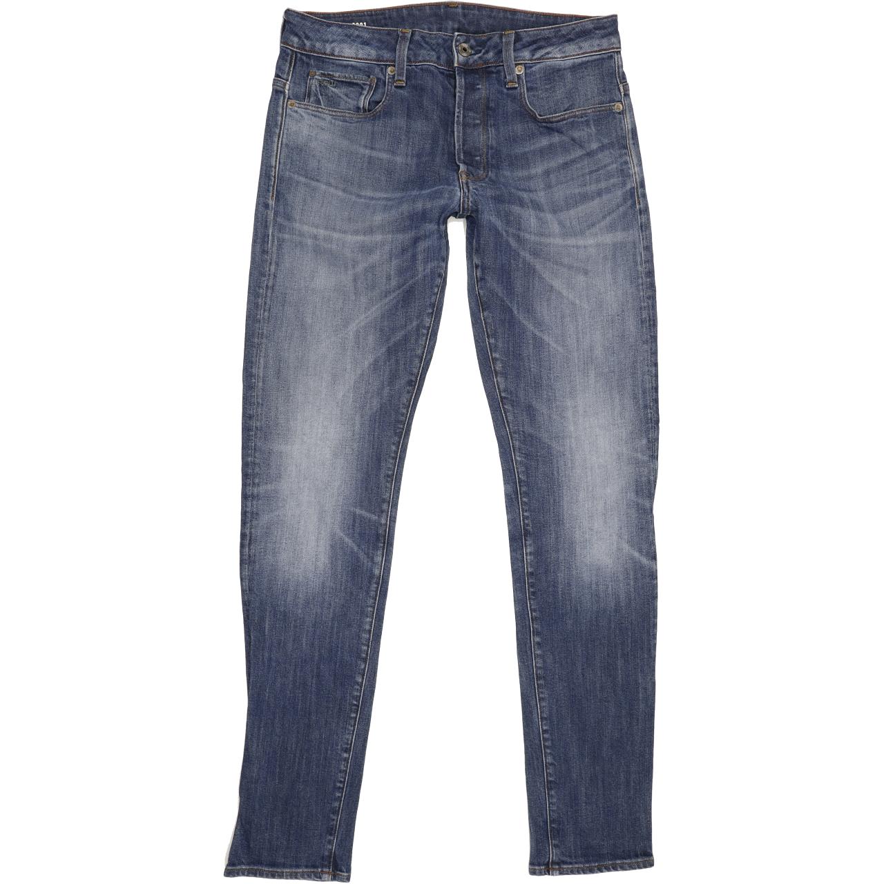 G-Star 3301 Men Blue Straight Slim Stretch Jeans W31 L34