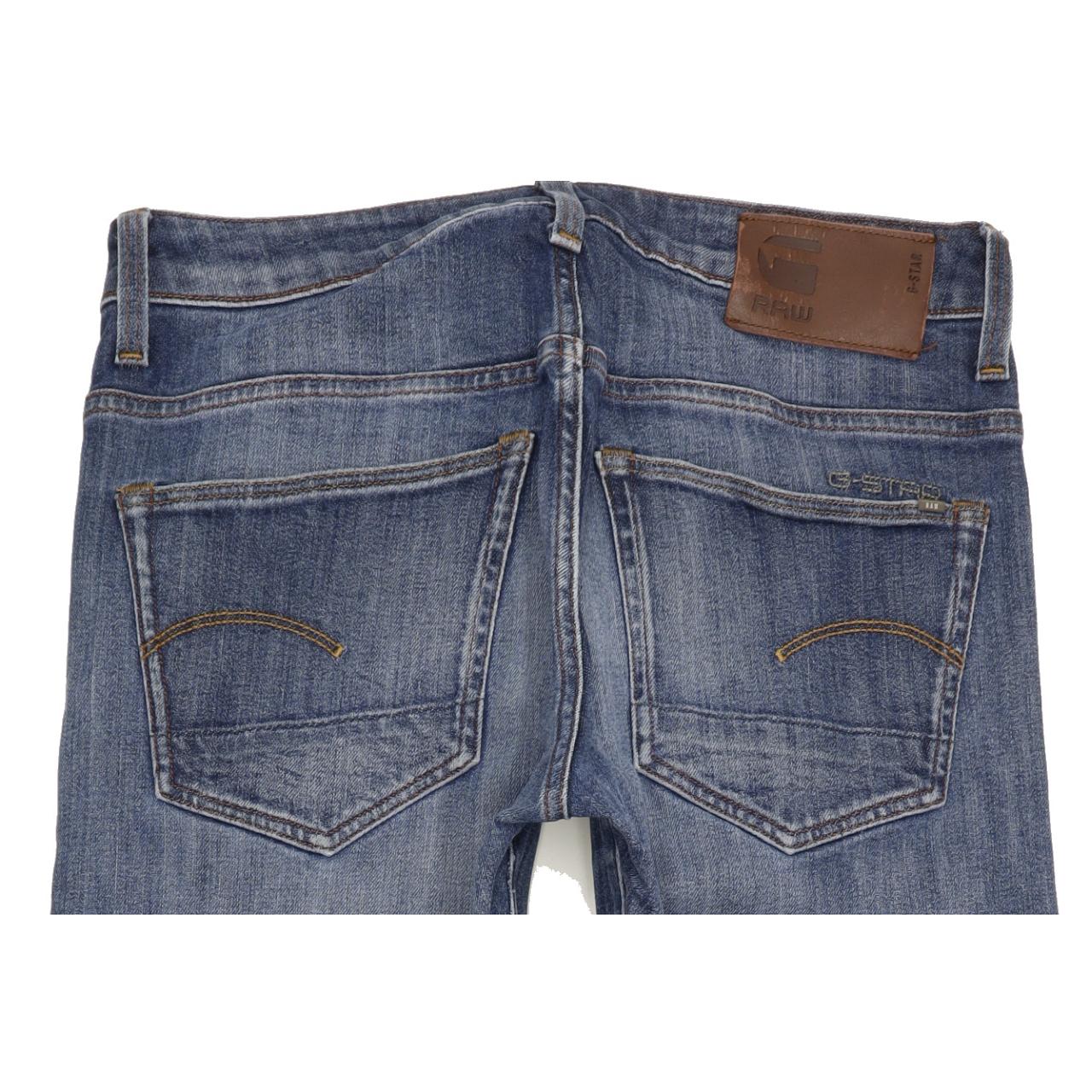 G-Star 3301 Men Blue Straight Slim Stretch Jeans W31 L34