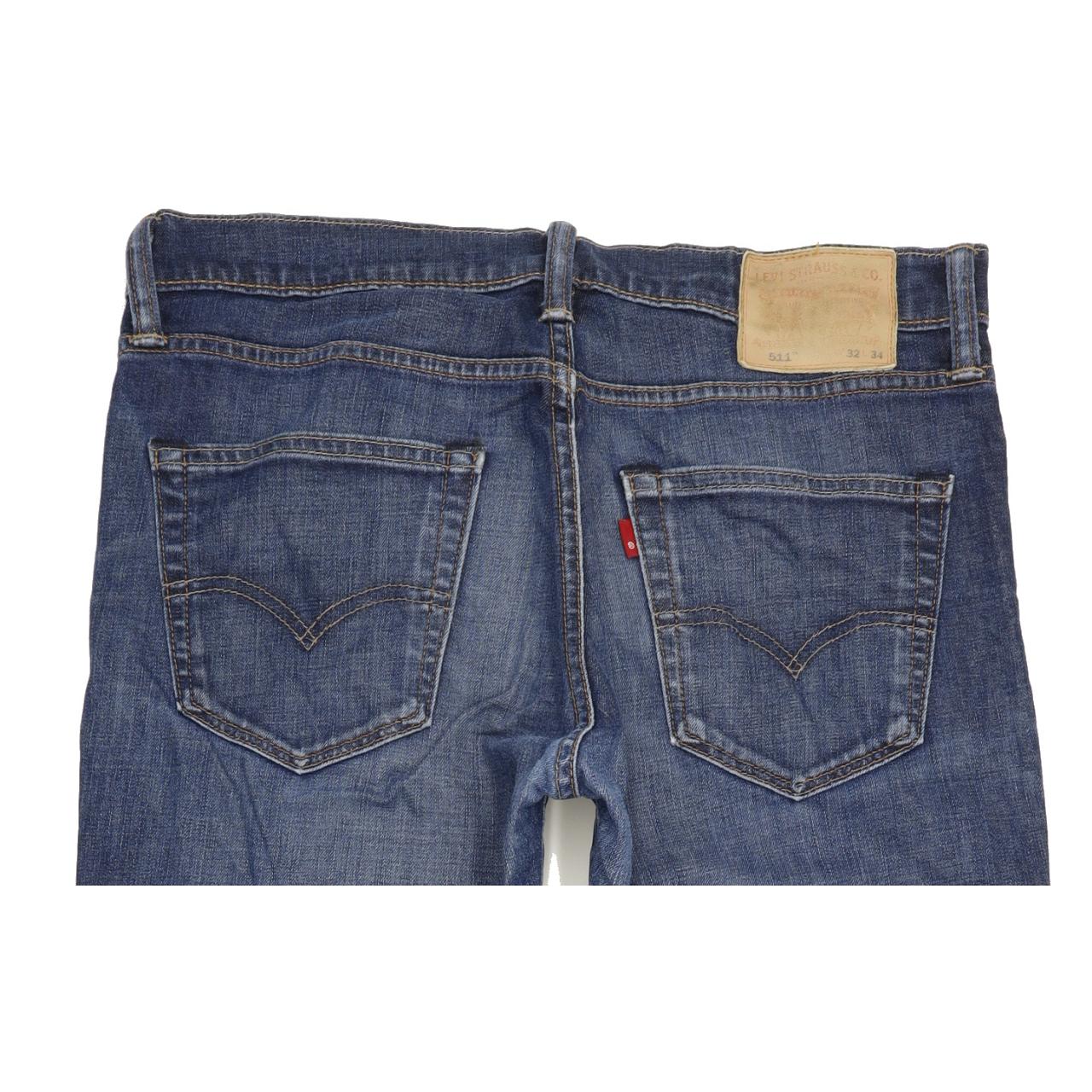 Levi's 511 Men Blue Straight Slim Stretch Jeans W32 L32