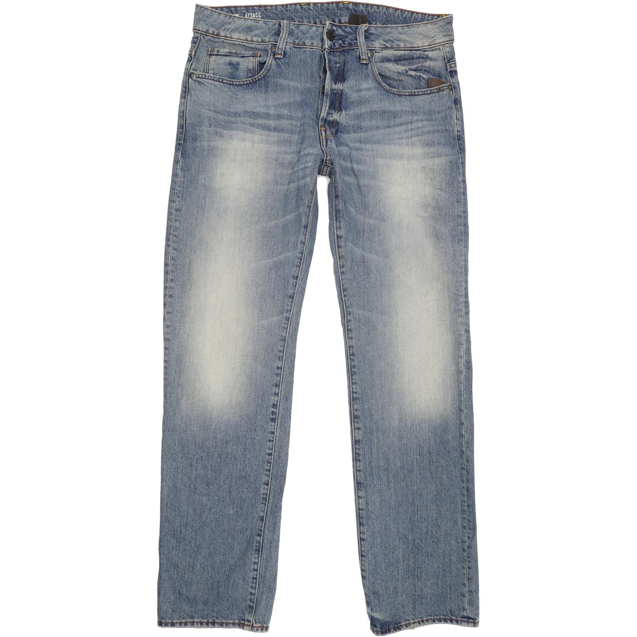 G-Star Attacc Men Blue Straight Regular Jeans W32 L31