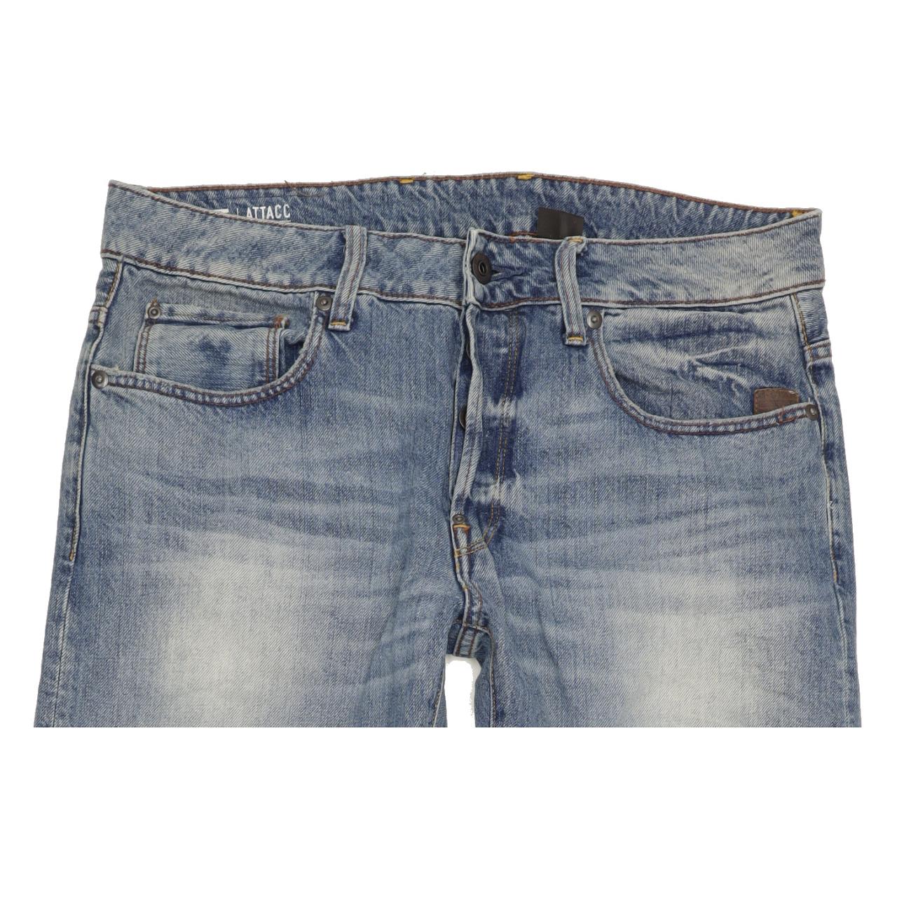 G-Star Attacc Men Blue Straight Regular Jeans W32 L31