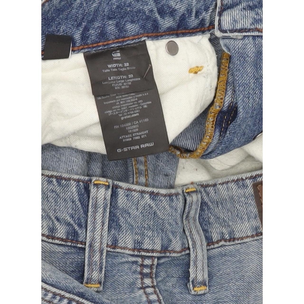 G-Star Attacc Men Blue Straight Regular Jeans W32 L31