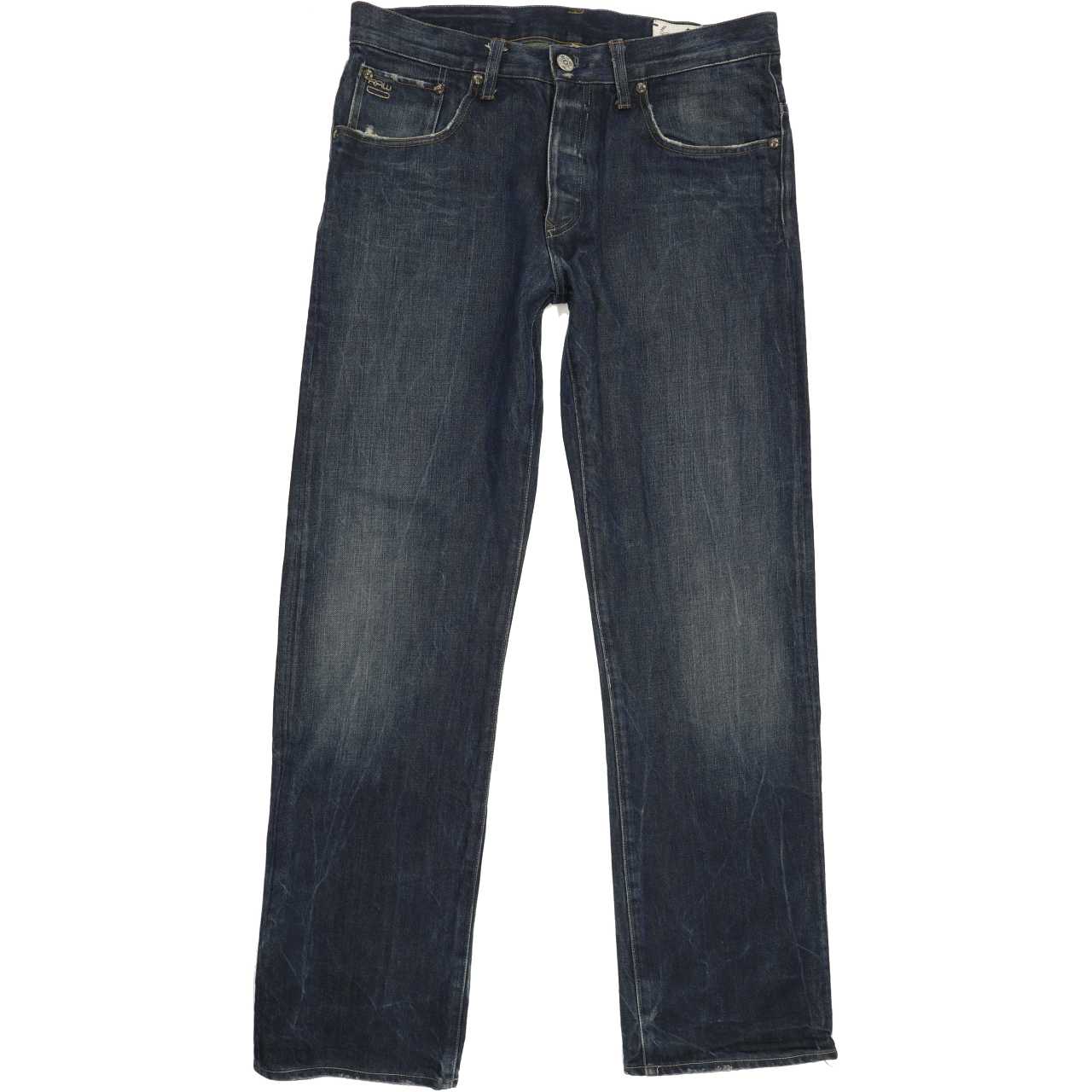 G-Star 3301 Men Blue Straight Loose Jeans W33 L31