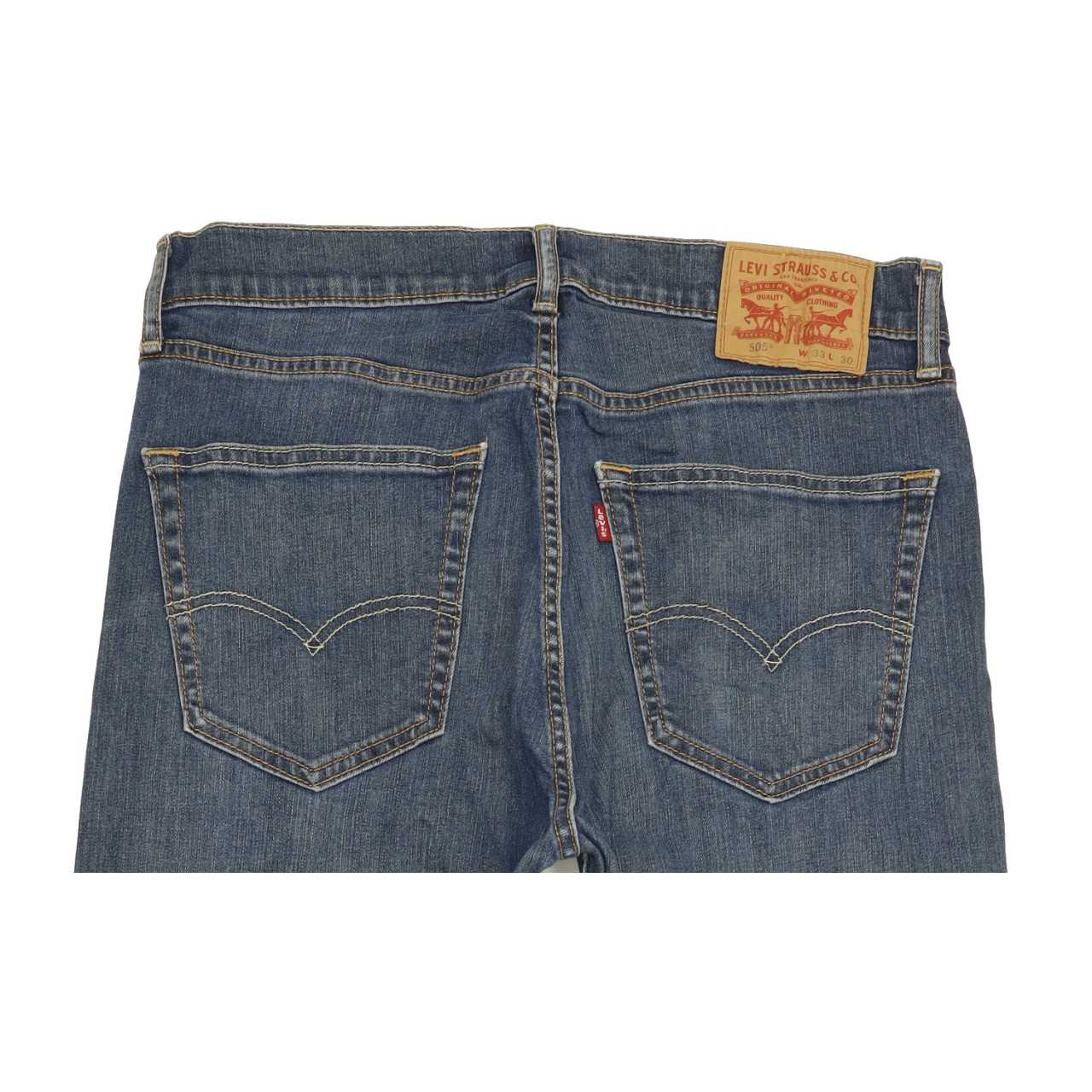 Levi's 505 Men Blue Straight Regular Stretch Jeans W33 L30
