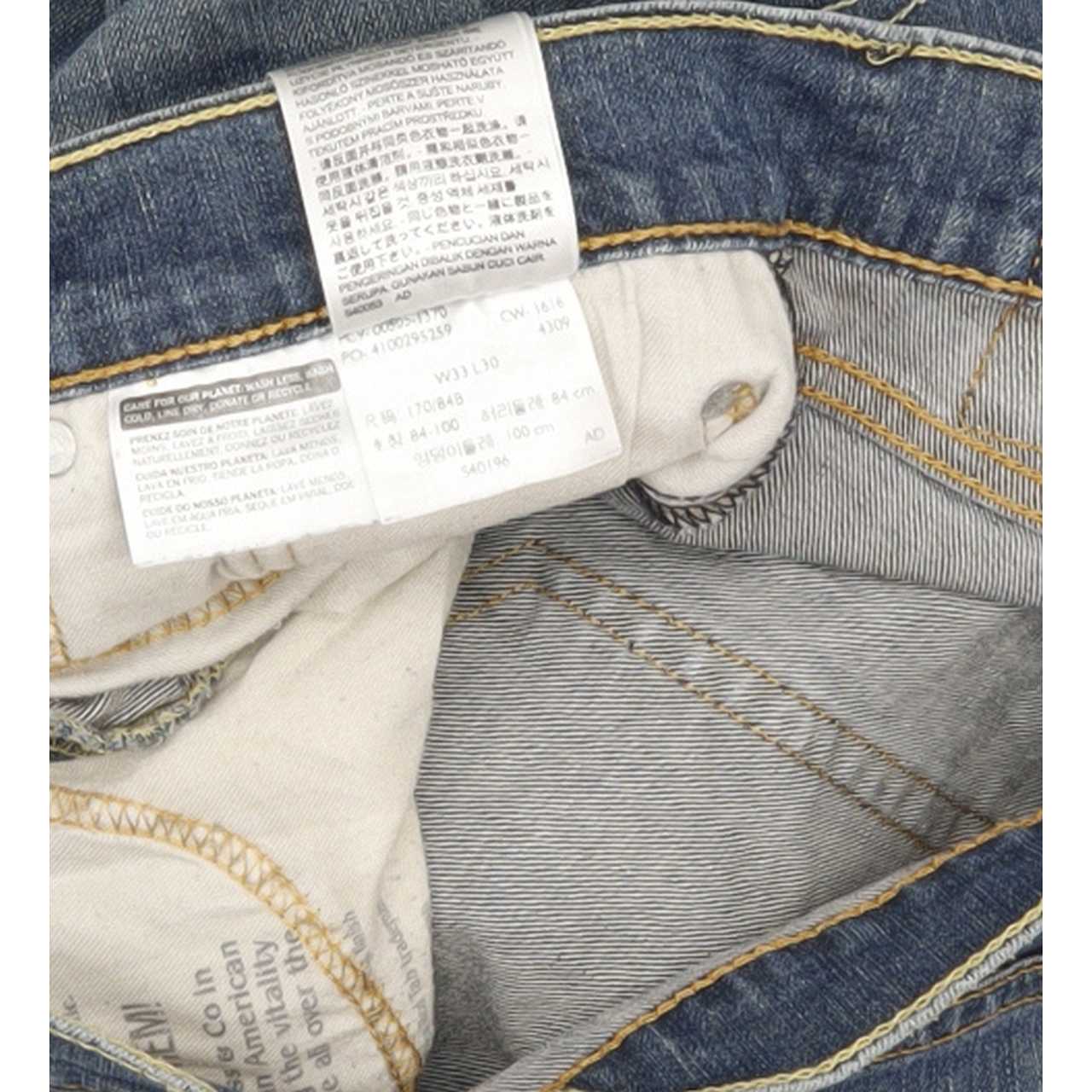 Levi's 505 Men Blue Straight Regular Stretch Jeans W33 L30