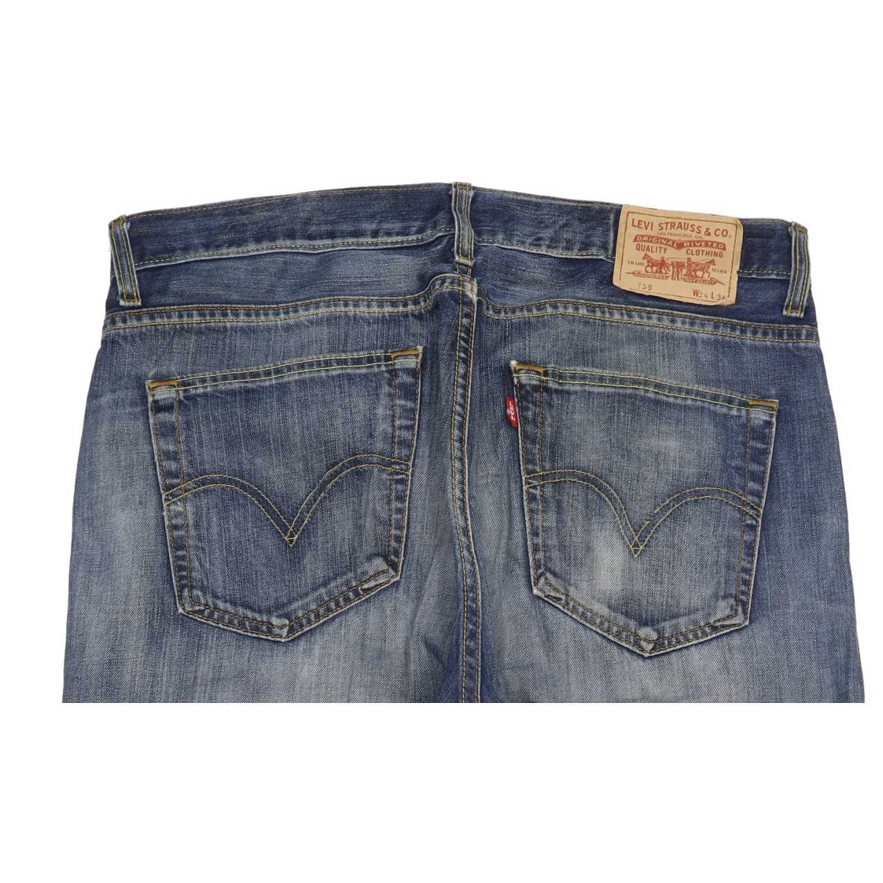 Levi's 758 Men Blue Straight Regular Jeans W35 L31