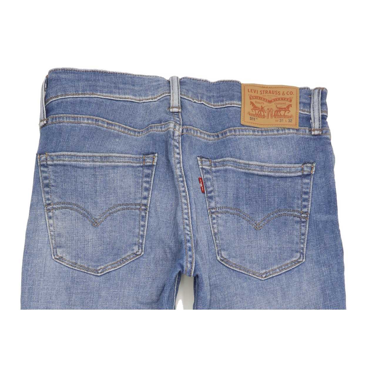 Levi's 511 Men Blue Straight Slim Stretch Jeans W31 L32