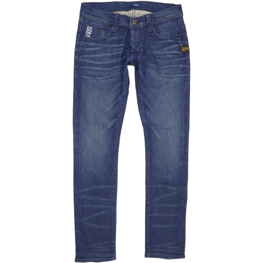 G-Star Defend Men Blue Straight Slim Stretch Jeans W32 L31