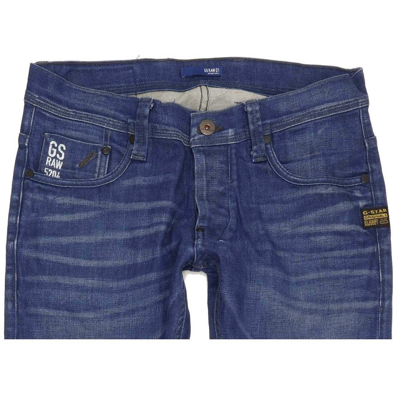 G-Star Defend Men Blue Straight Slim Stretch Jeans W32 L31
