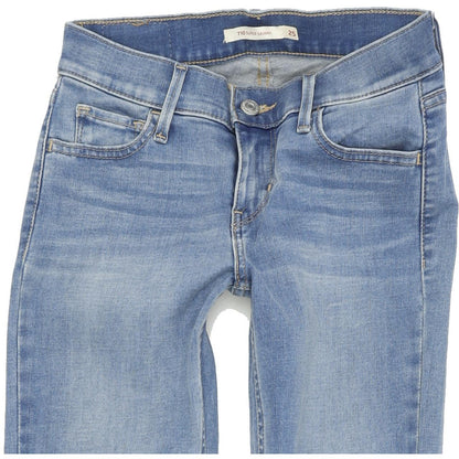 Levi's 710 Super Women Blue Skinny Slim Stretch Jeans W25 L32