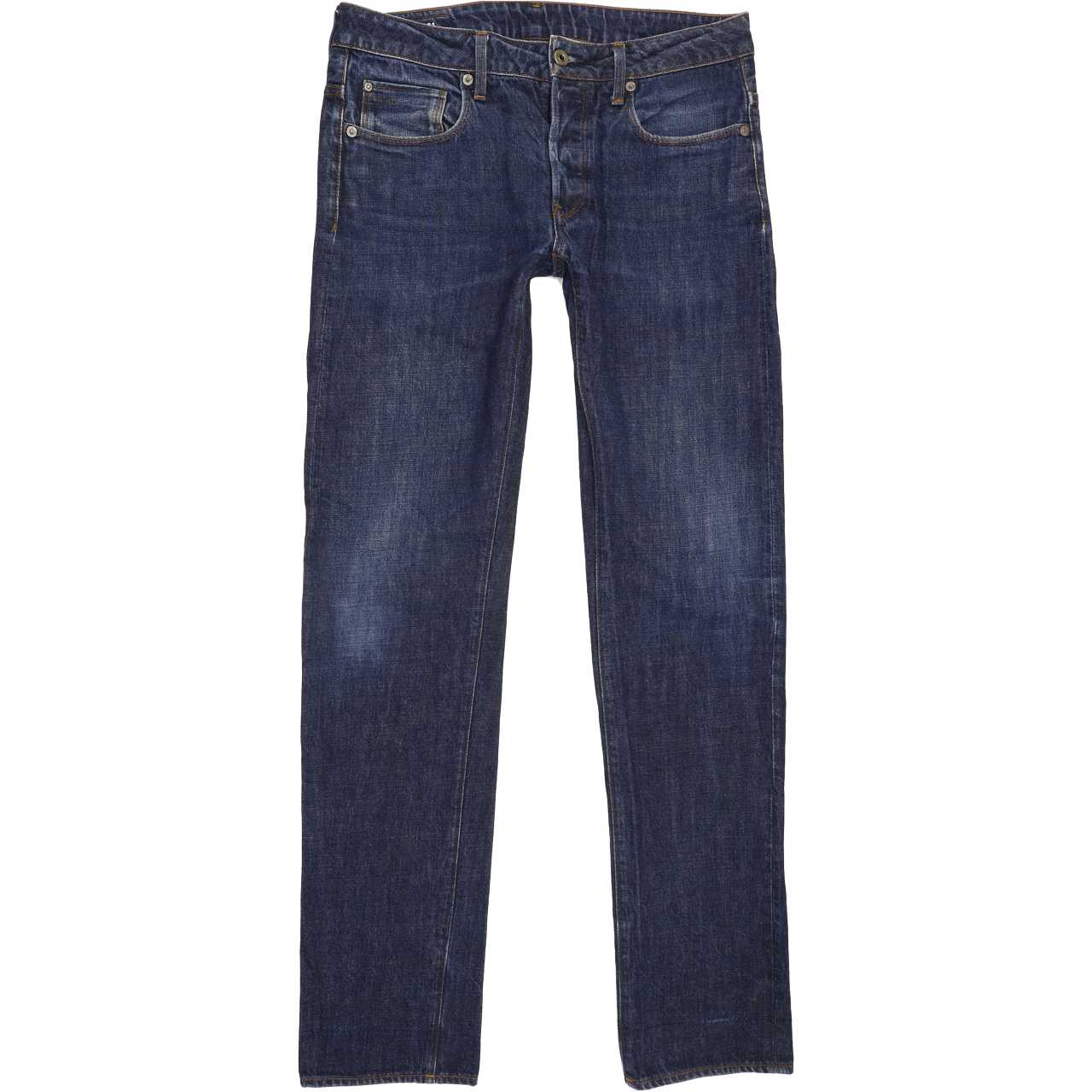 G-Star 3301 Men Blue Straight Regular Jeans W32 L34