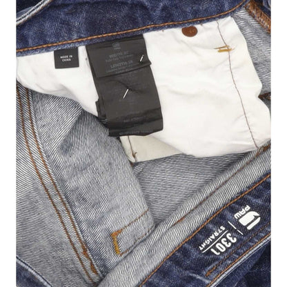 G-Star 3301 Men Blue Straight Regular Jeans W32 L34