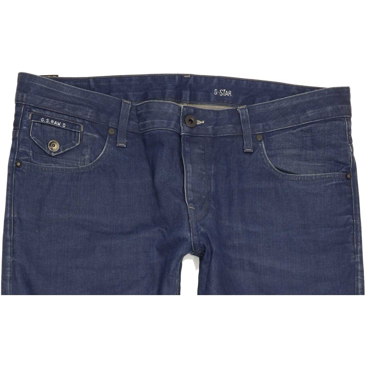 G-Star Morris Men Blue Straight Slim Jeans W38 L31