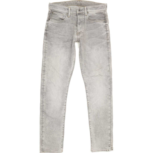 G-Star 3301 Men Grey Tapered Regular Stretch Jeans W32 L32