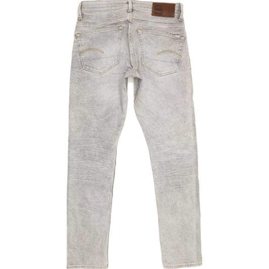 G-Star 3301 Men Grey Tapered Regular Stretch Jeans W32 L32