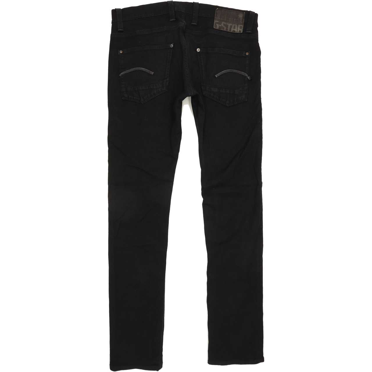 G-Star Men Black Straight Regular Jeans W32 L33
