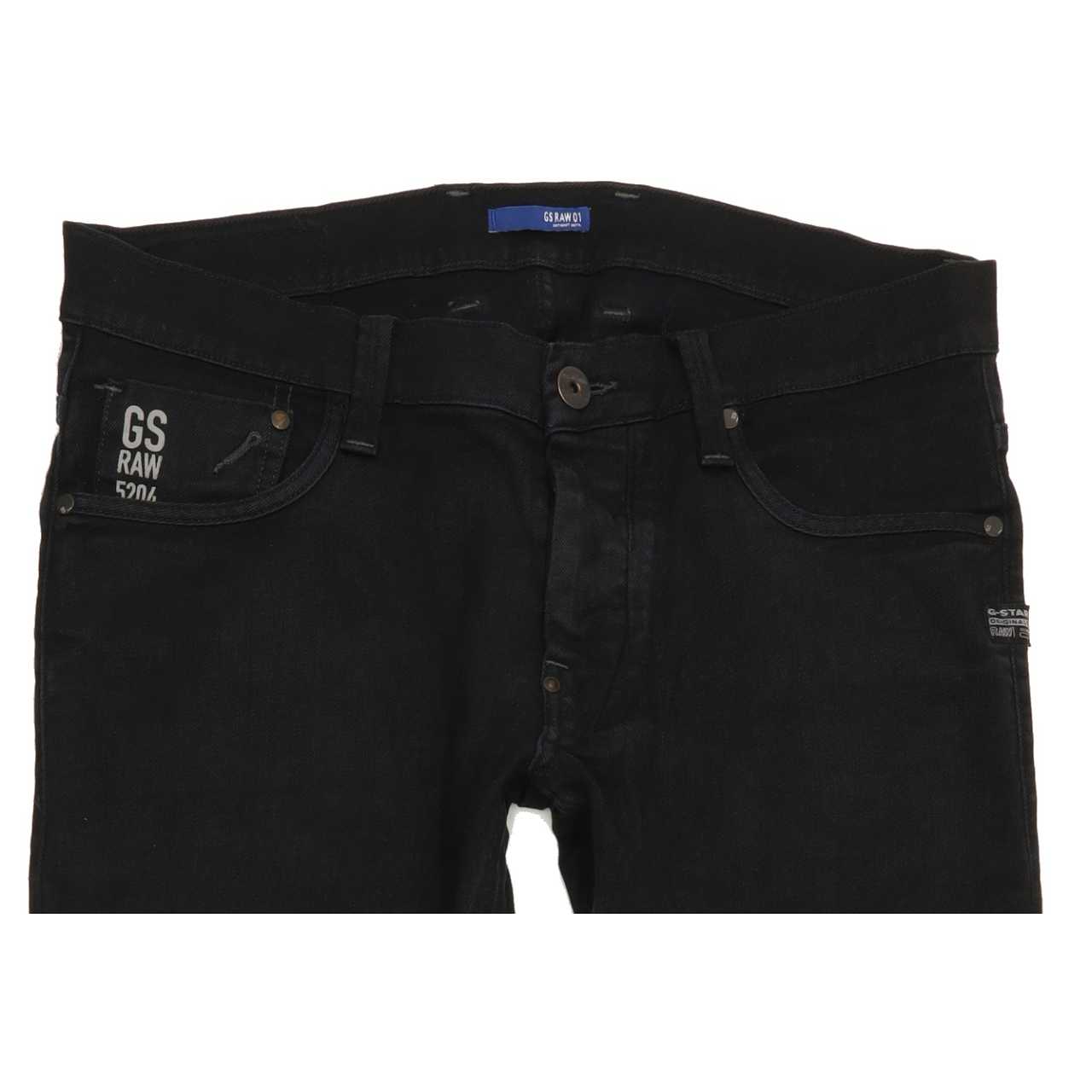 G-Star Men Black Straight Regular Jeans W32 L33