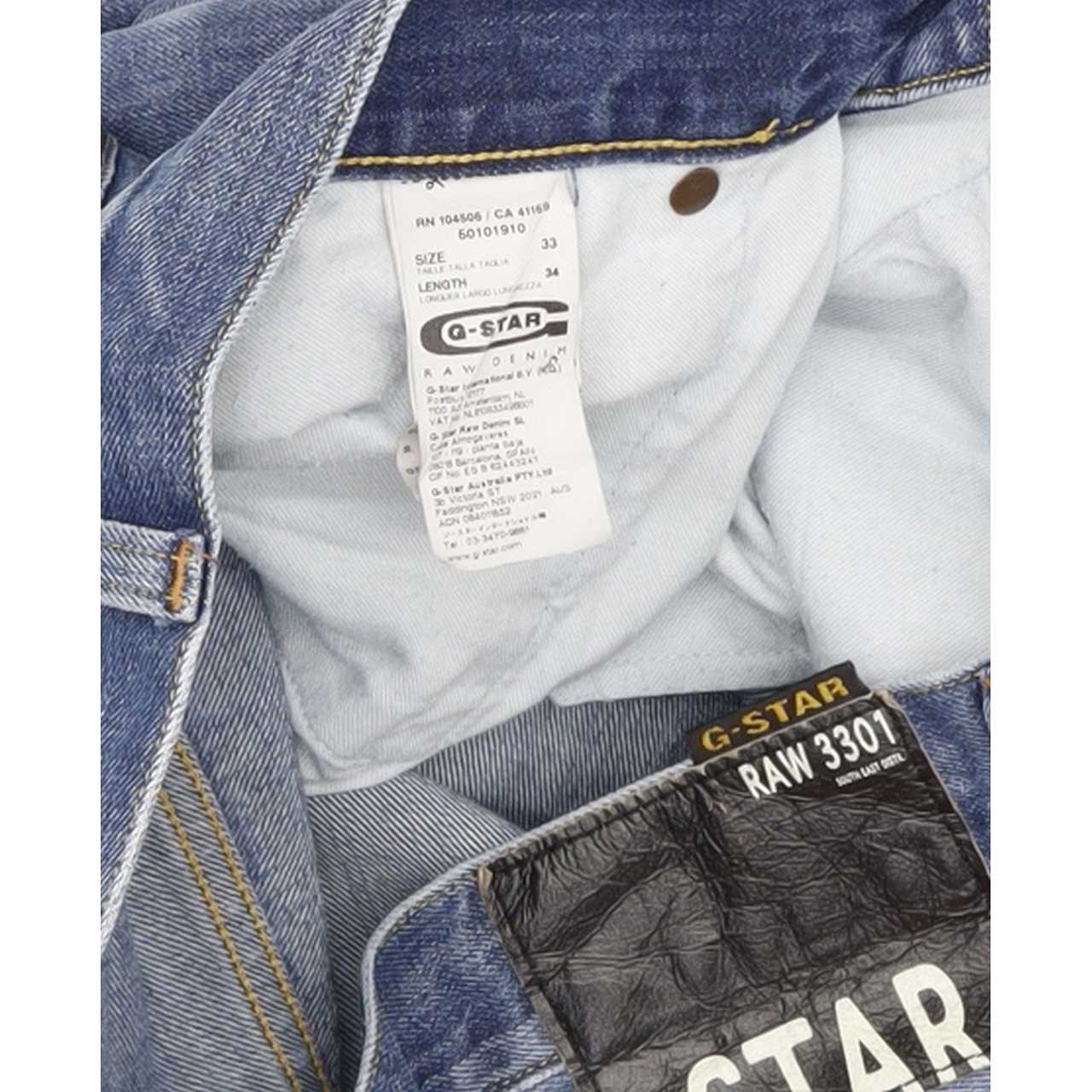 G-Star Morris Men Blue Tapered Regular Jeans W33 L34