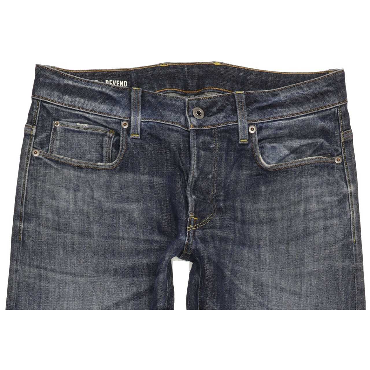 G-Star Revend Men Blue Straight Regular Stretch Jeans W32 L30