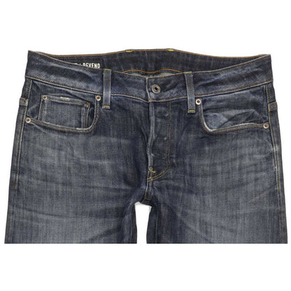 G-Star Revend Men Blue Straight Regular Stretch Jeans W32 L30