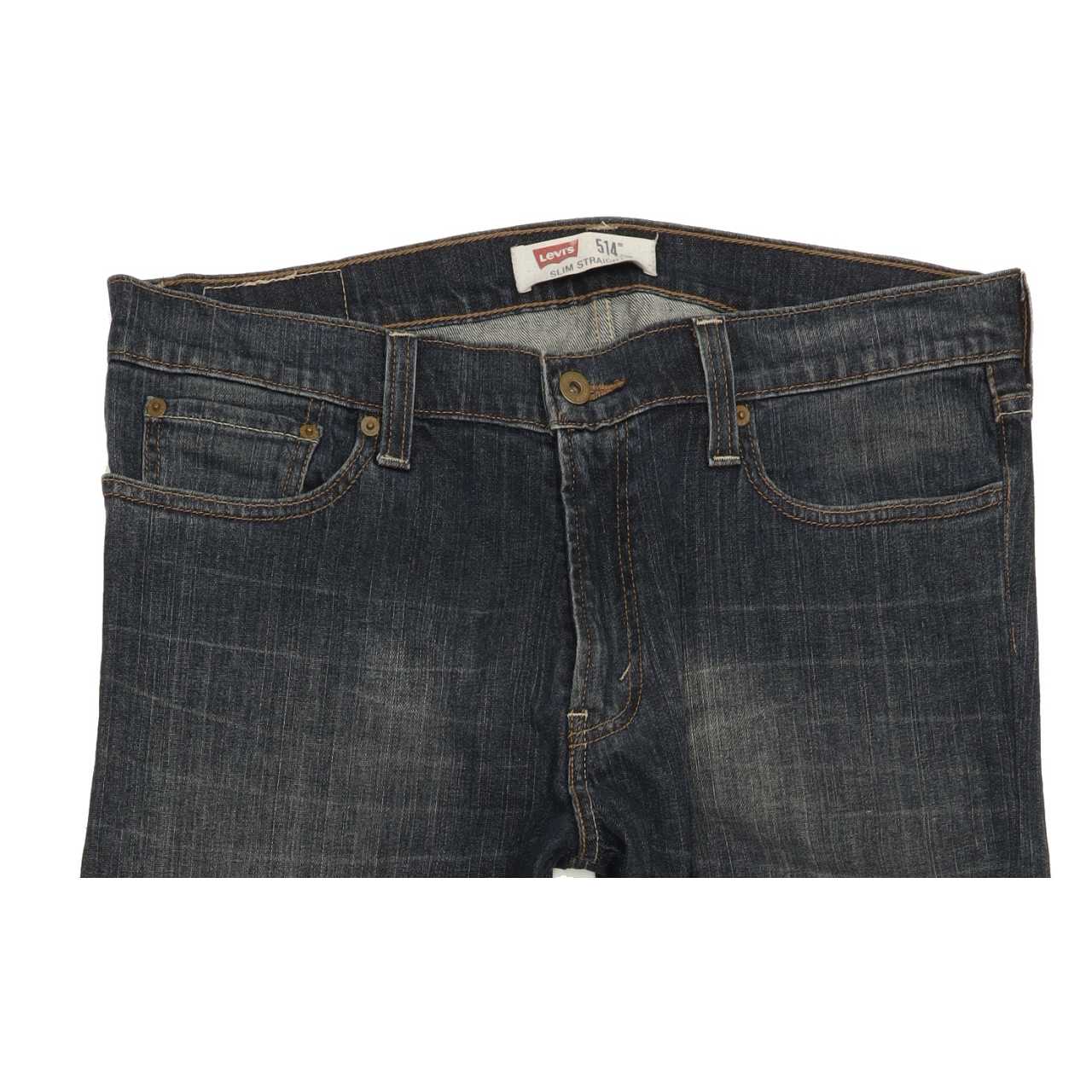 Levi's 514 Men Blue Straight Slim Stretch Jeans W35 L30