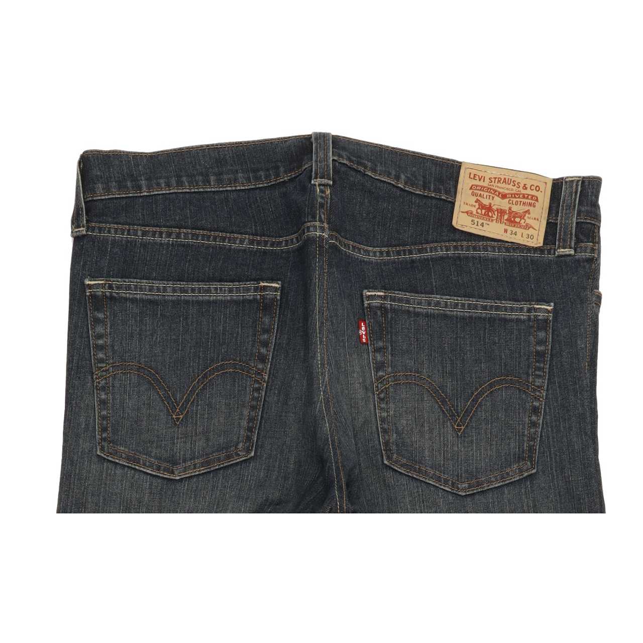Levi's 514 Men Blue Straight Slim Stretch Jeans W35 L30
