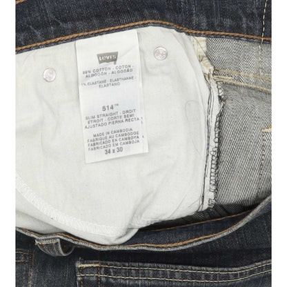 Levi's 514 Men Blue Straight Slim Stretch Jeans W35 L30