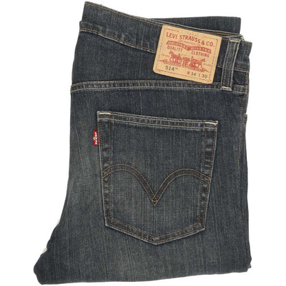 Levi's 514 Men Blue Straight Slim Stretch Jeans W35 L30