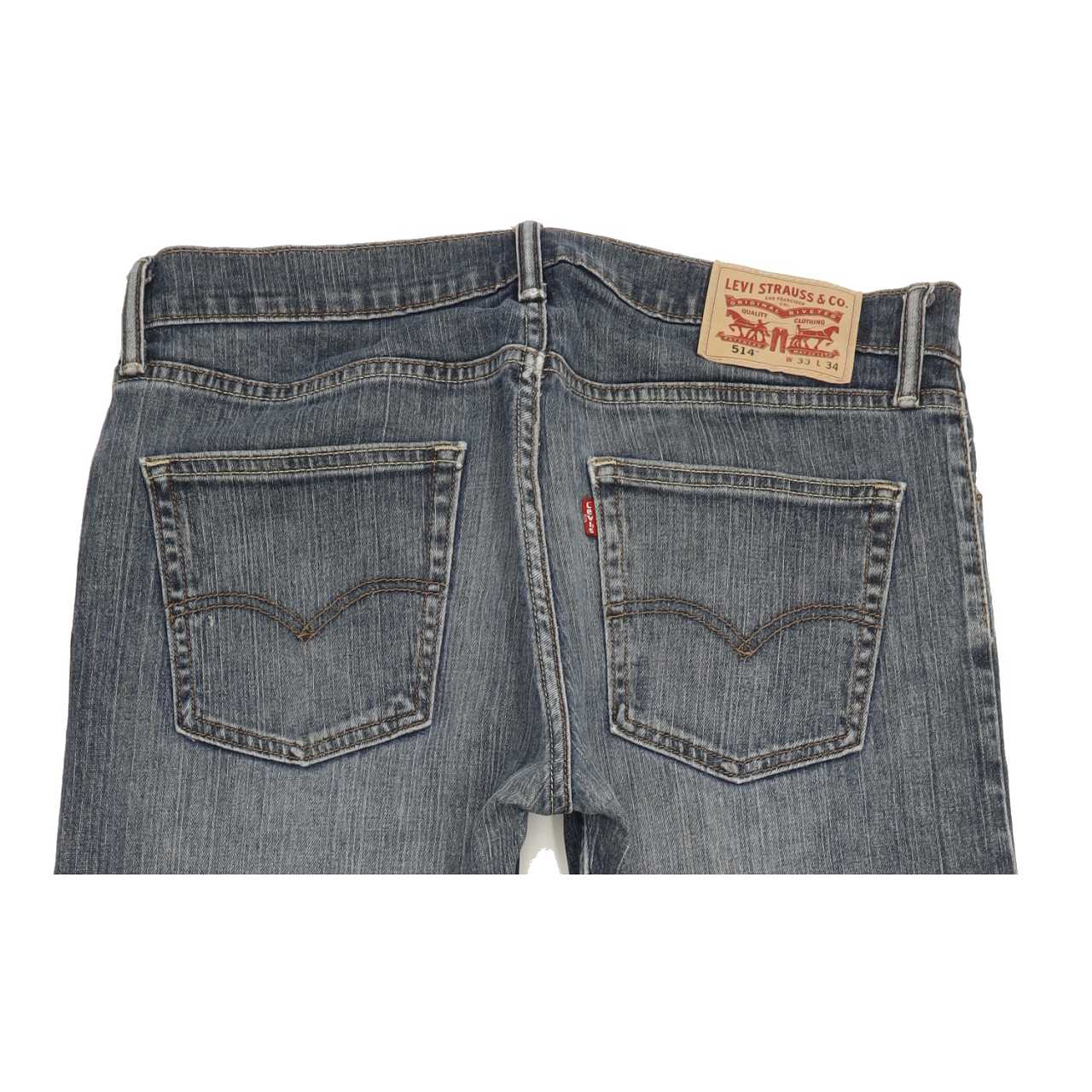 Levi's 514 Men Blue Straight Slim Stretch Jeans W33 L33
