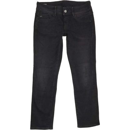G-Star Lynn Mid Women Black Straight Regular Stretch Jeans W31 L29